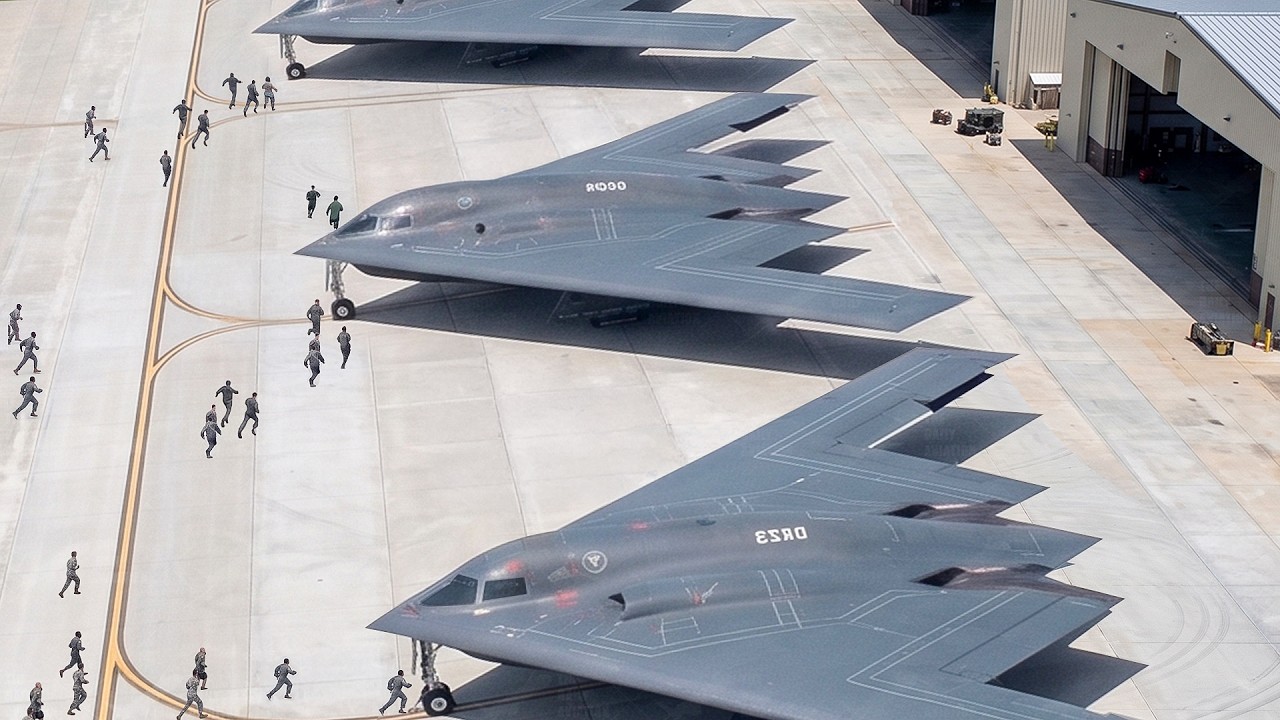 US Air Force Pilots Rush to Start Their $2 Billion Stealth Bombers for a Mass Takeoff