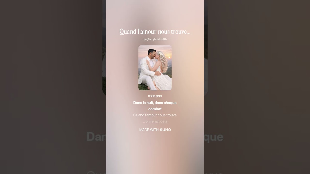 Quand l’amour nous trouve (When love finds us)