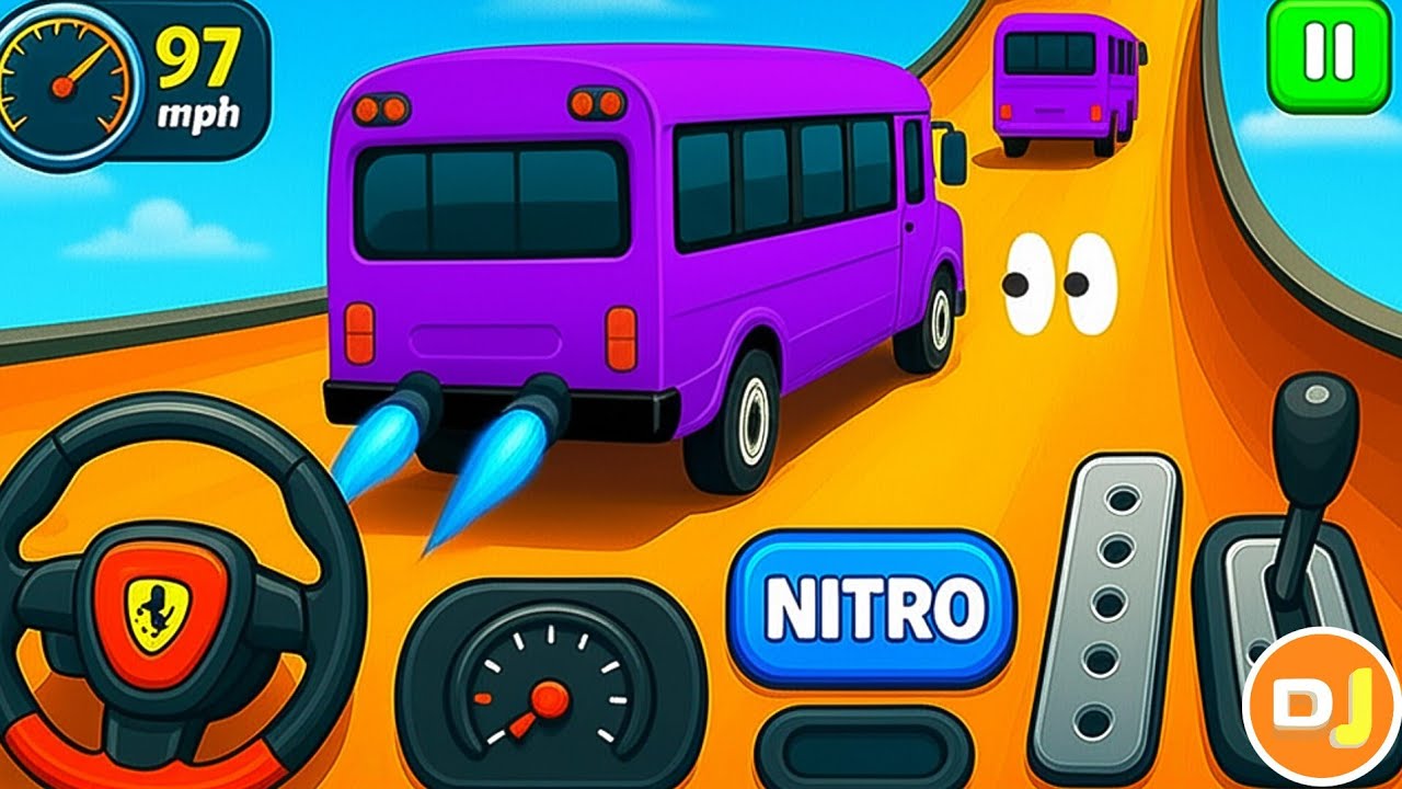 😱 Crazy Mega Ramp Impossible - Racing Bus Stunts Impossible Tracks 🔥 Android Gameplay Video #2