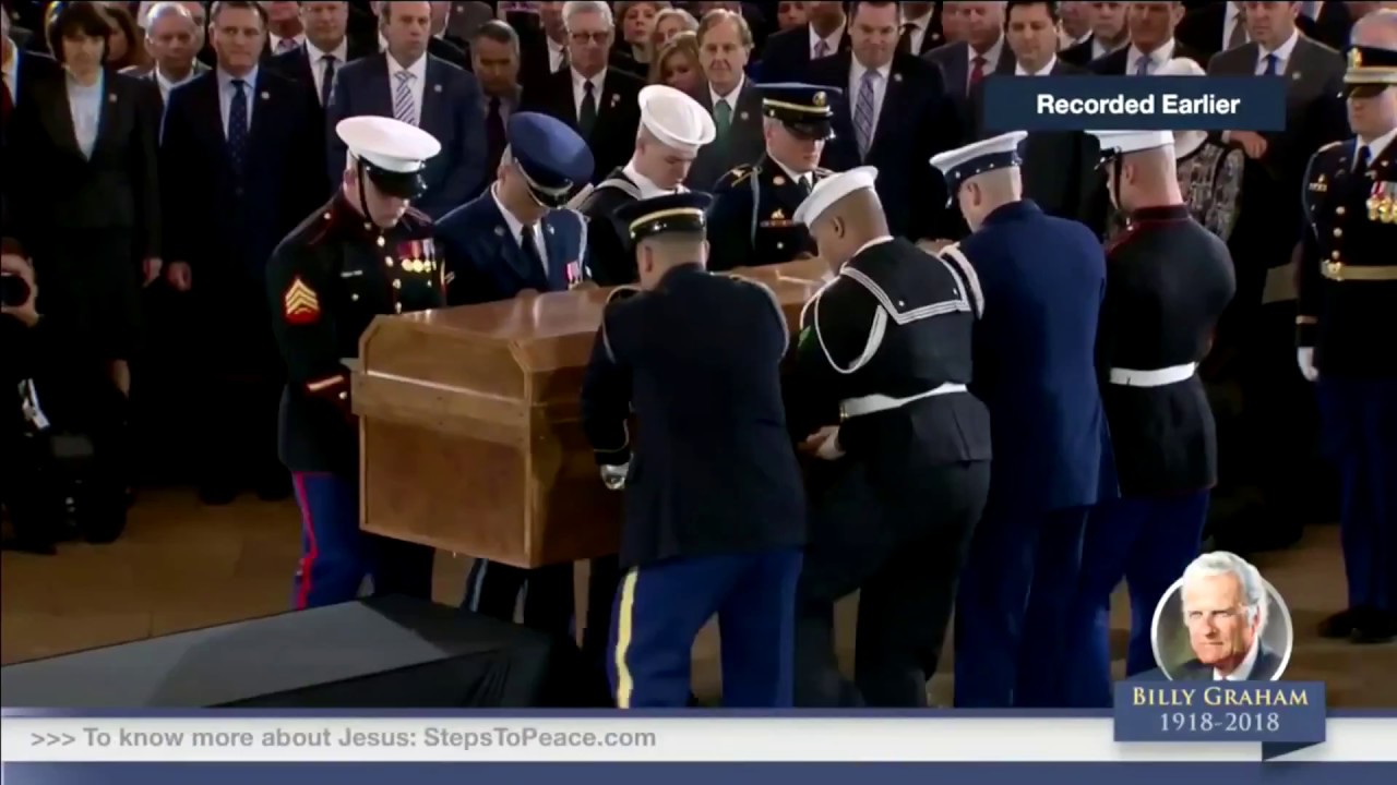 BILLY GRAHAM FUNERAL. PREGADOR HONRADO EM WASHINGTON