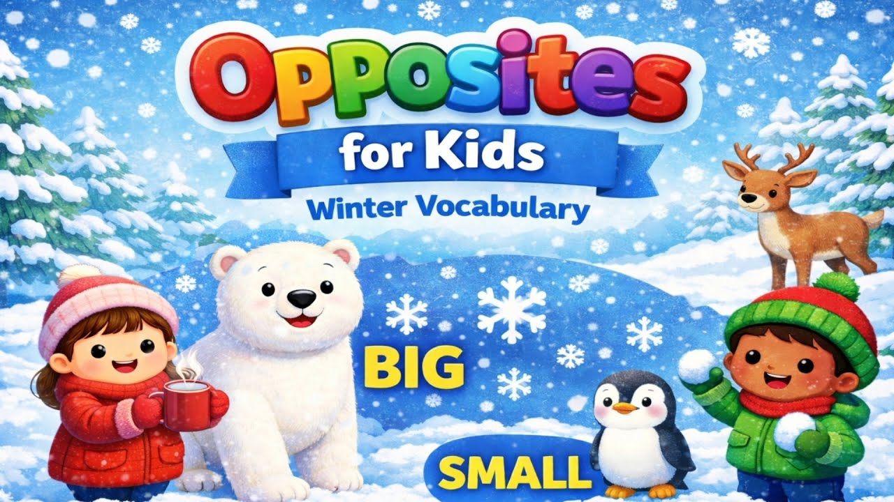 Opposites for Kids | Winter Vocabulary ❄️ | Part 1