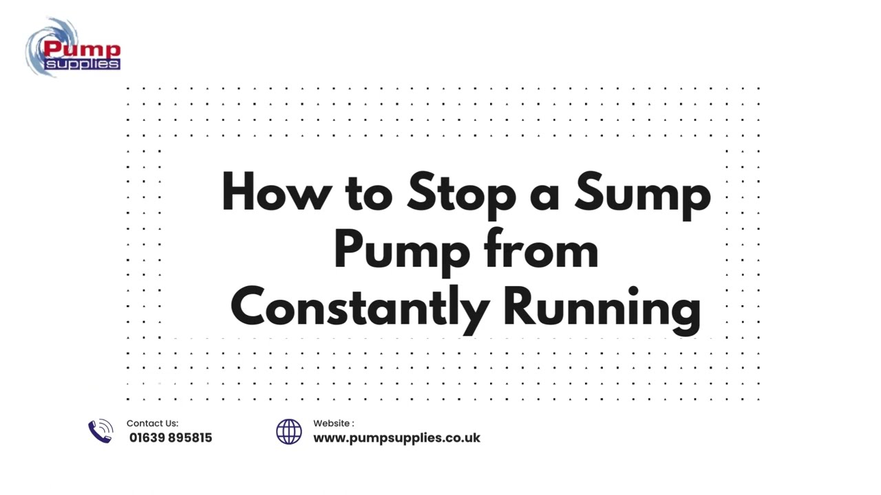 How to Stop a Sump Pump from Constantly Running