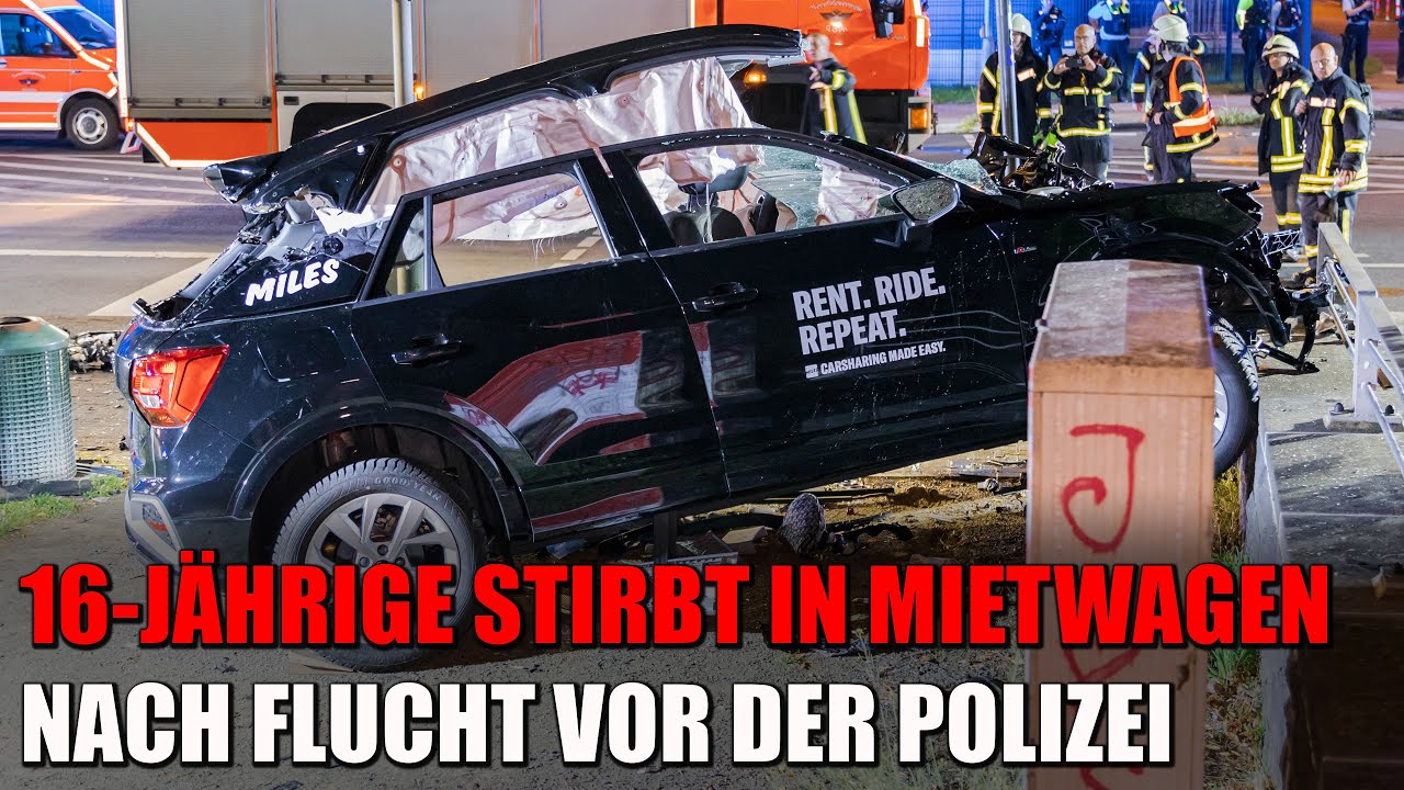 Tödliches Ende nach Verfolgungsjagd: 17-Jähriger ohne Führerschein crasht mit Mietwagen | 27.08.2023