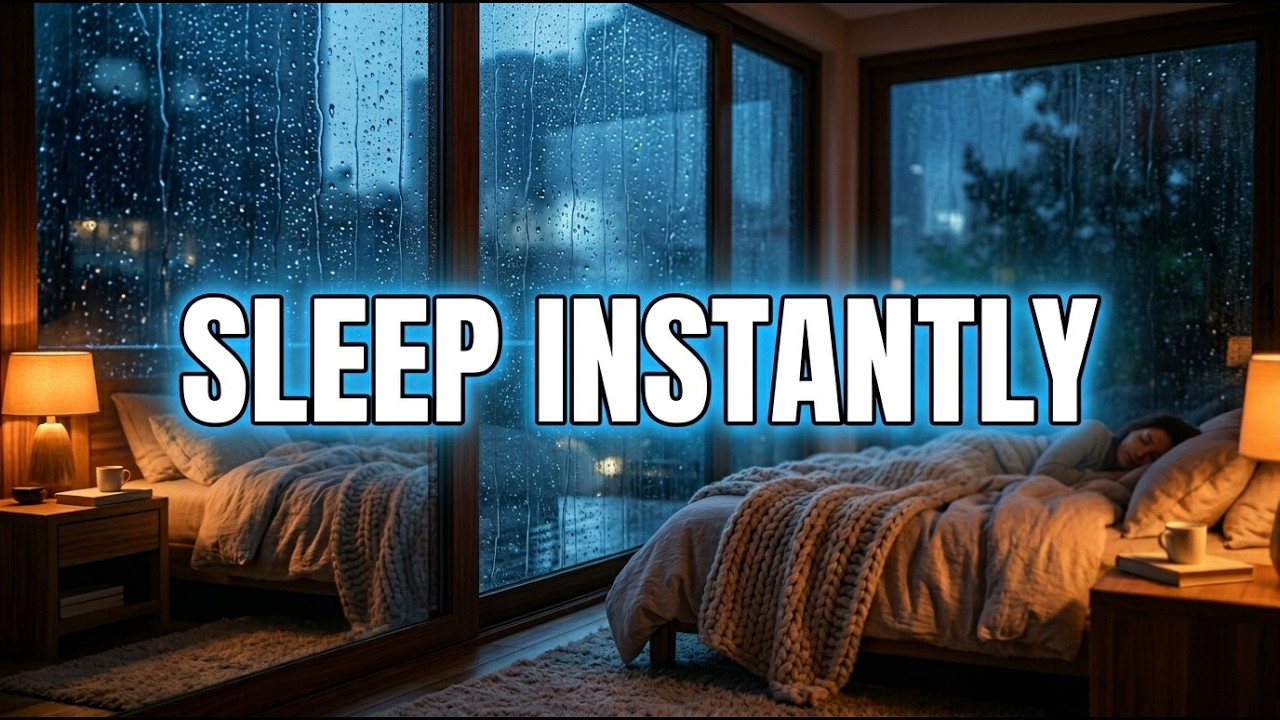 Soft Rain and Brown Noise for Deep Sleep – Black Screen, Insomnia and Anxiety Relief (8 Hours)