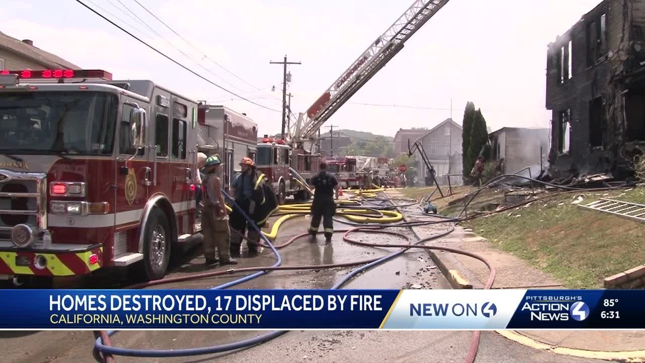 Multiple people displaced after apartment building, homes catch fire in Washington County