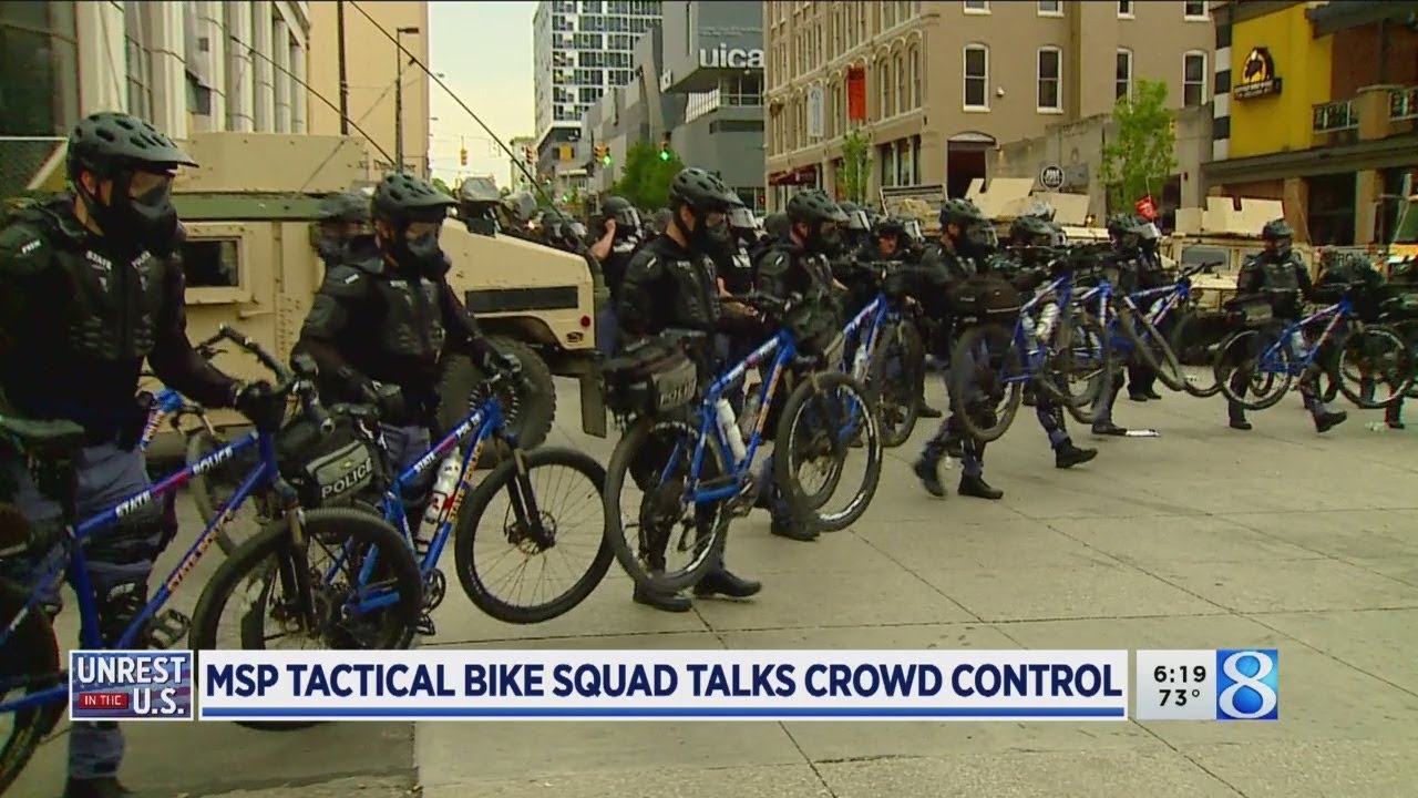 MSP’s tactical bike team assists in crowd control