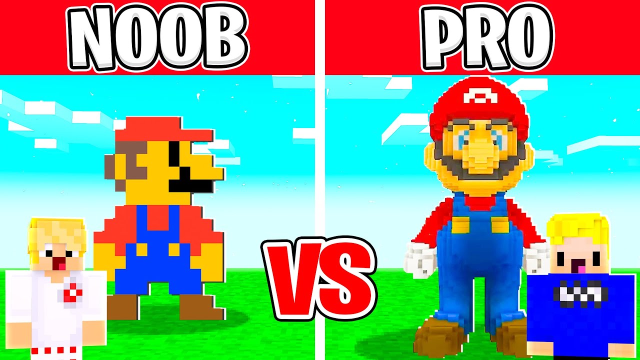 Minecraft NOOB vs PRO: SUPER MARIO Bau Battle