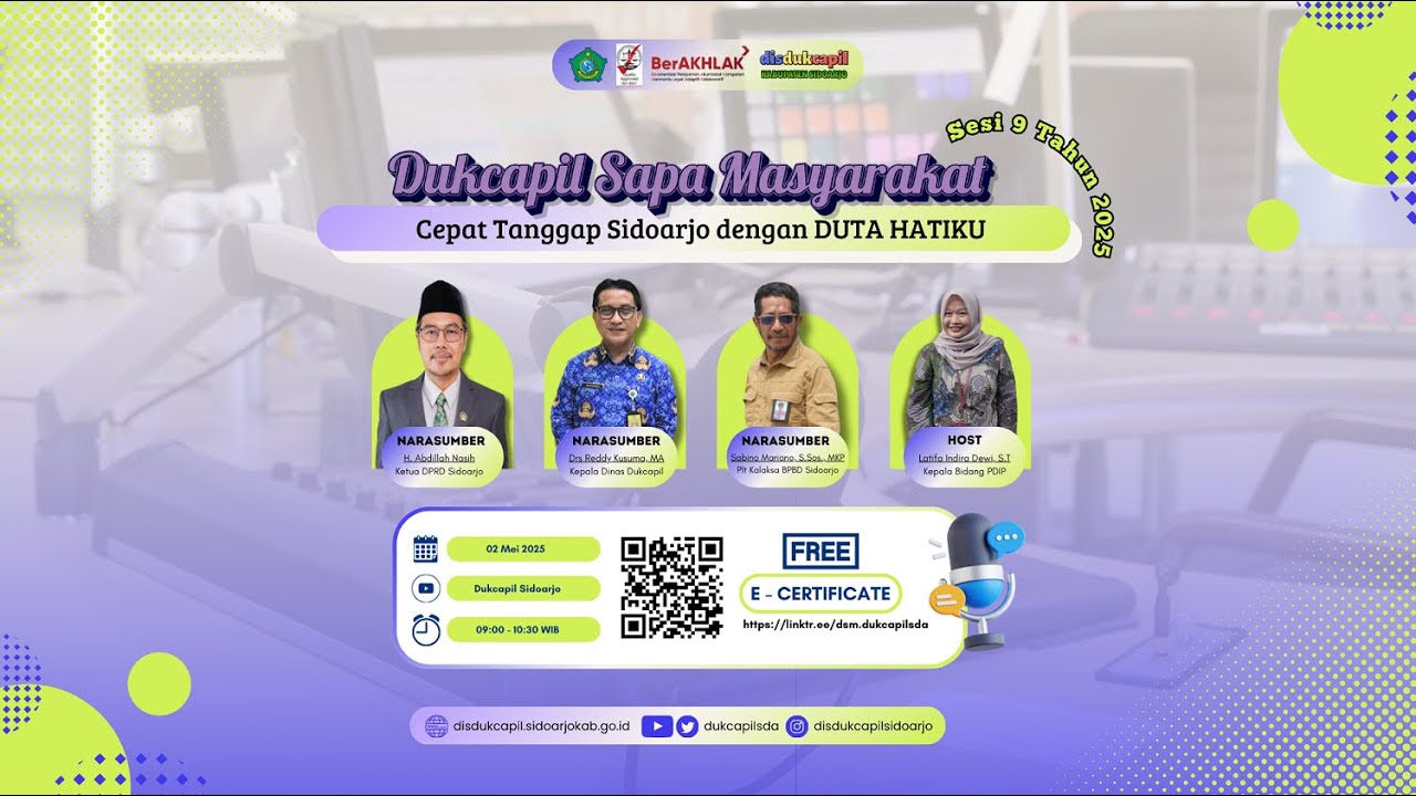 Cepat Tanggap Sidoarjo dengan Duta Hatiku (Dukcapil Sapa Masyarakat Sesi 9 Tahun 2025)