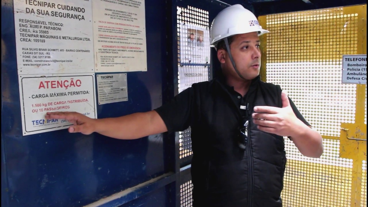 Operador de Elevador Cremalheira  - Sinalização interna.