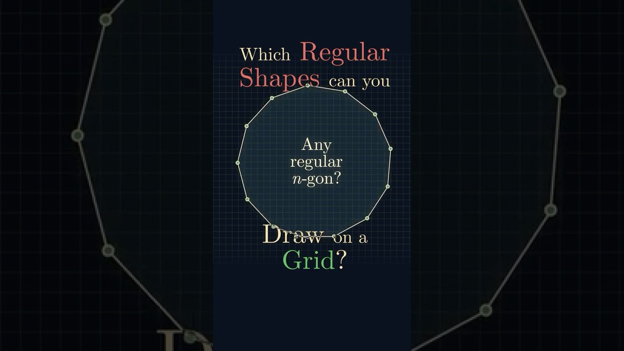 Which Regular Shapes can you Draw on a Grid? #geometricshapes #mathematics #regularshapes #polygons