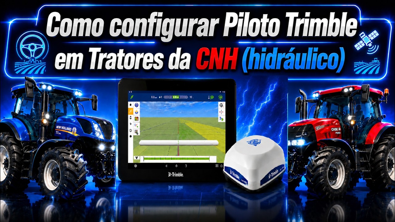 Como configurar Piloto Trimble  em Tratores da CNH (hidráulico)