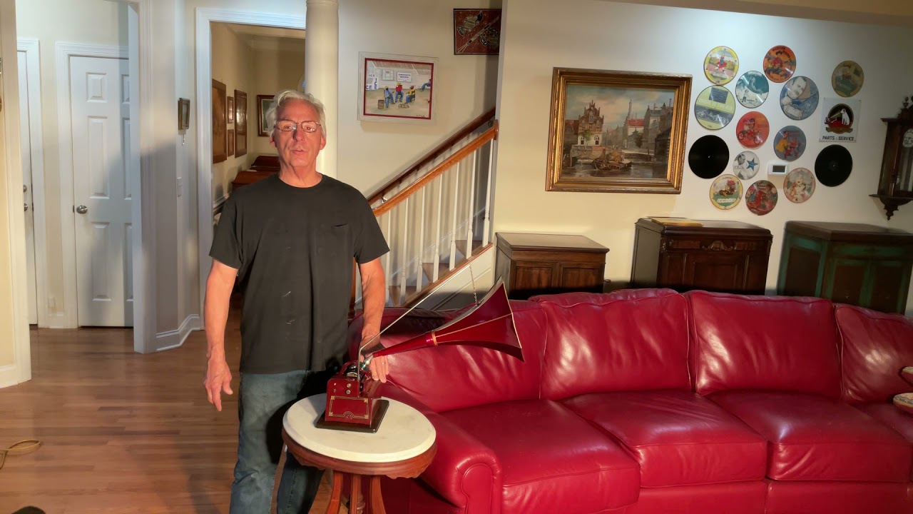 809.  Introducing the maroon Edison Gem phonograph