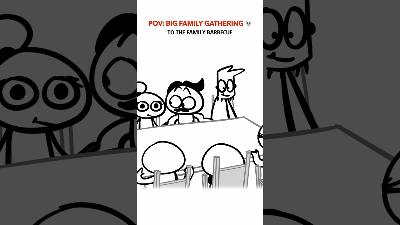 Family BBQ 😅 (Animation Meme) Anim: @cartoonimation  #shorts