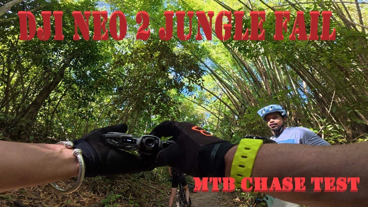 DJI #neo2 против бамбукового леса Тринидада - погоня на горном велосипеде - эпический провал!