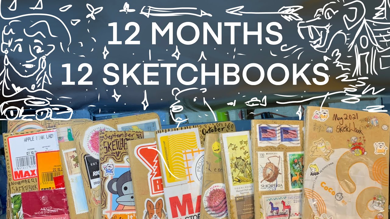 Filling a Sketchbook Every Month for a Year! (What I learned)