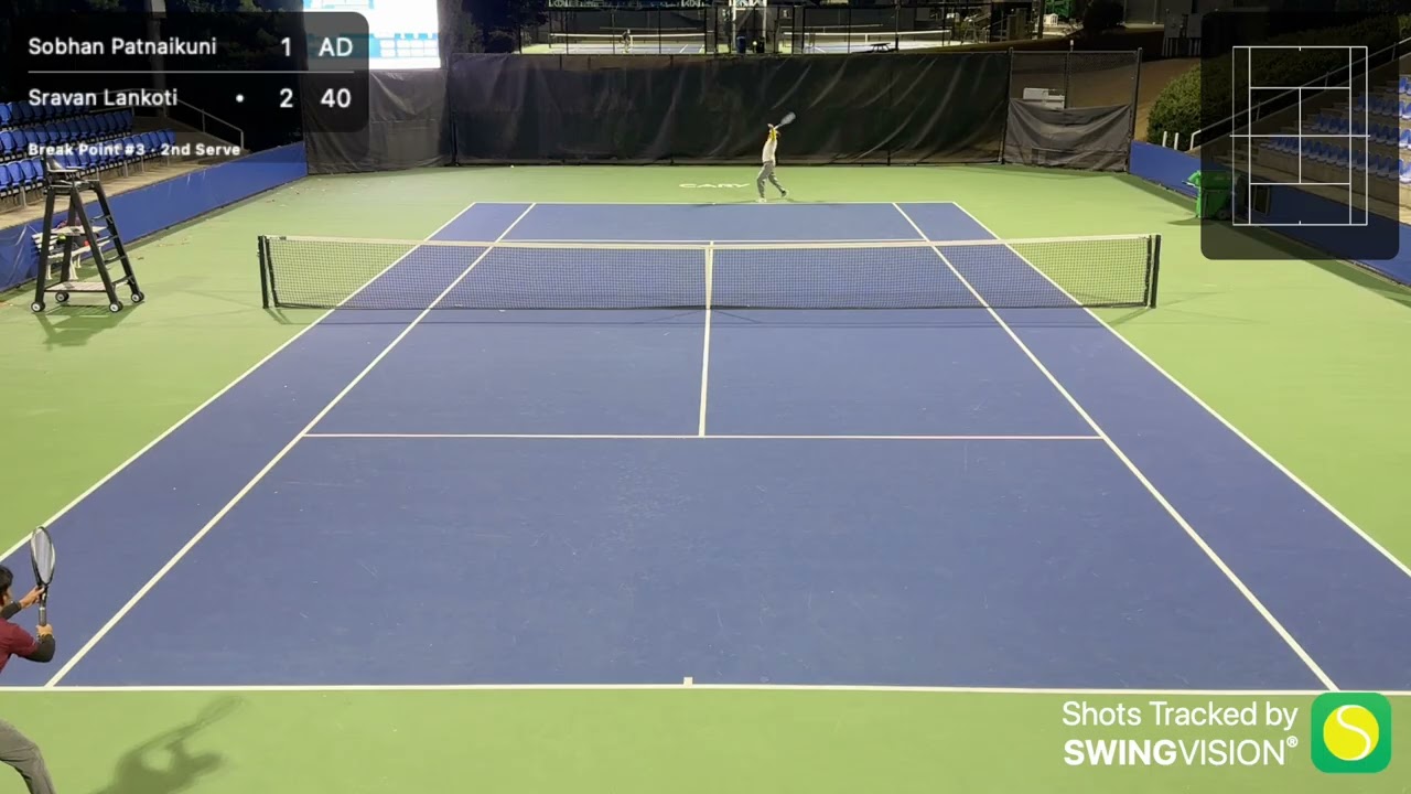 Sobhan vs Sravan tennis match on Dec 30th 2025 at CTP main court