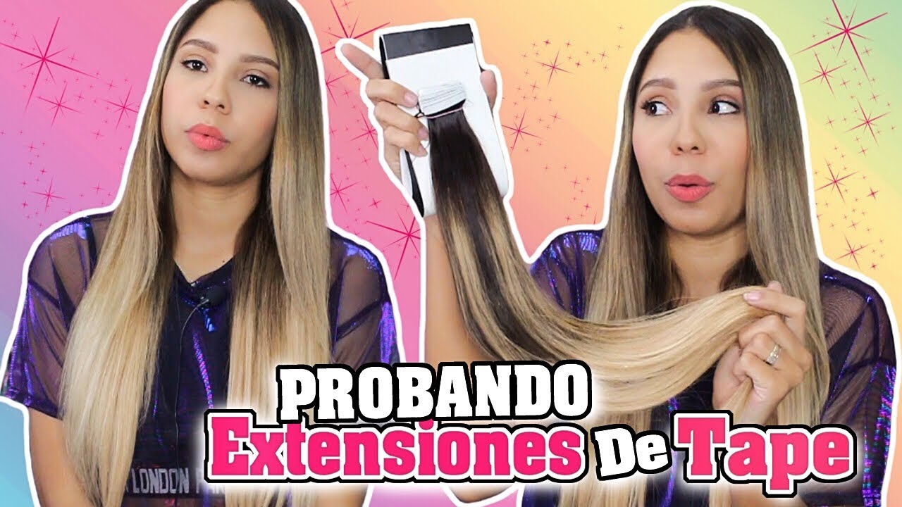 PROBANDO EXTENSIONES DE TAPE: EXTENSIONES ADHESIVAS Amazing Beauty Hair♡│Mirianny