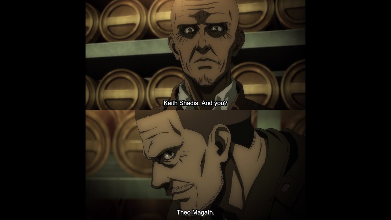 Смерть Кита Шадиса и Тэо Магата / the deaths of Keith Shadis and Teo Magath attack titan 4season 27s