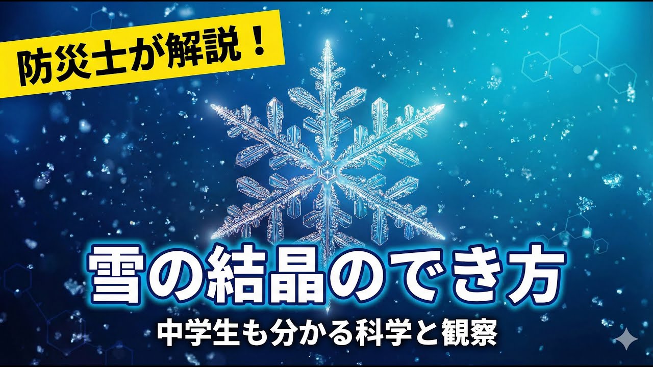 雪の結晶はなぜ六角形？防災士が教える「空からの手紙」と観察の科学