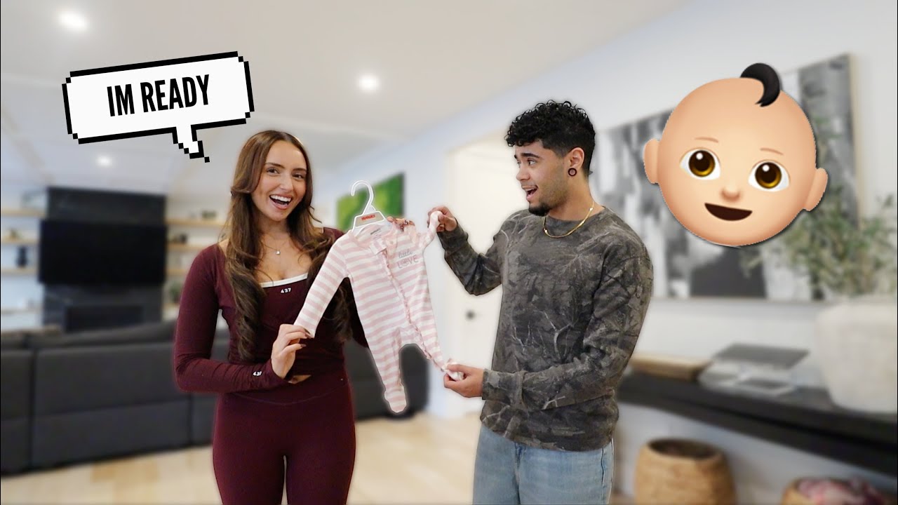 BUYING BABY CLOTHES TO SEE HOW MY FIANCE REACTS.. *HE'S READY?!*