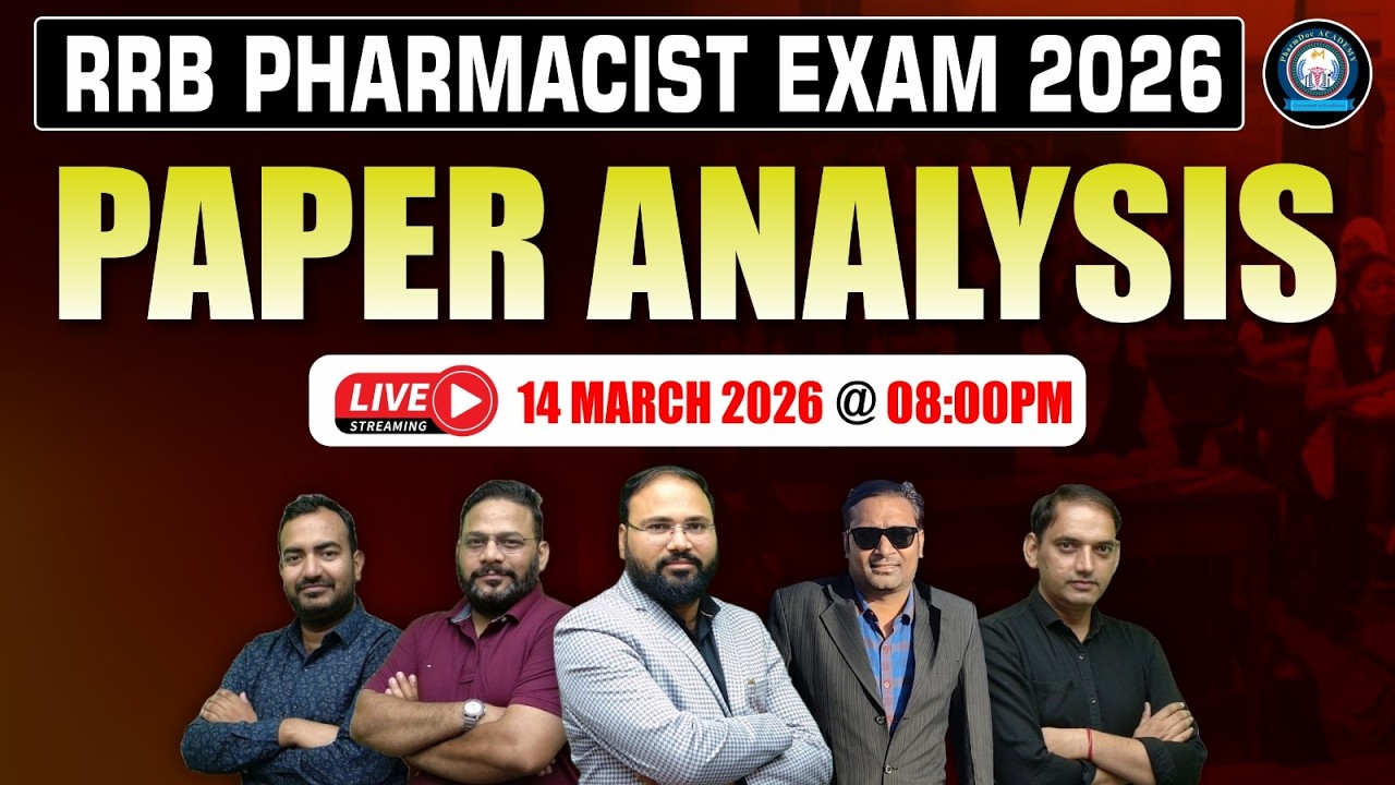 RRB Pharmacist Exam 2026 Paper Analysis | Expected Cutoff & Questions Discussion