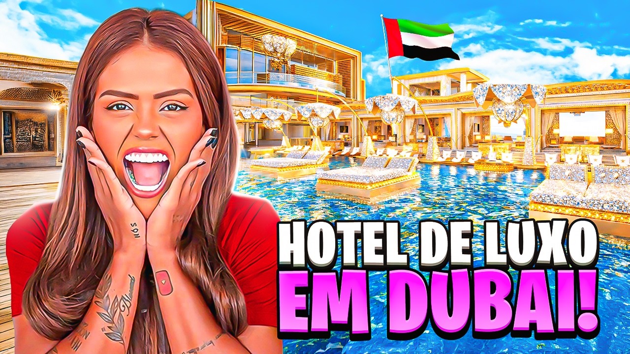 TOUR PELO NOSSO HOTEL MEGA LUXUOSO EM DUBAI!!!