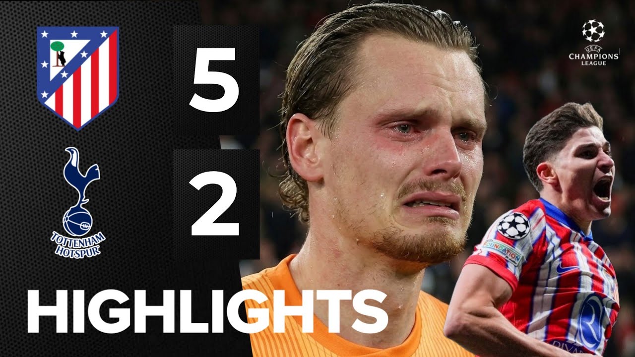 Spurs GK Anton&iacute;n Kinsk&yacute; CRY !! 5-2 Atl&eacute;tico Madrid vs Tottenham Highlights UEFA Champions League