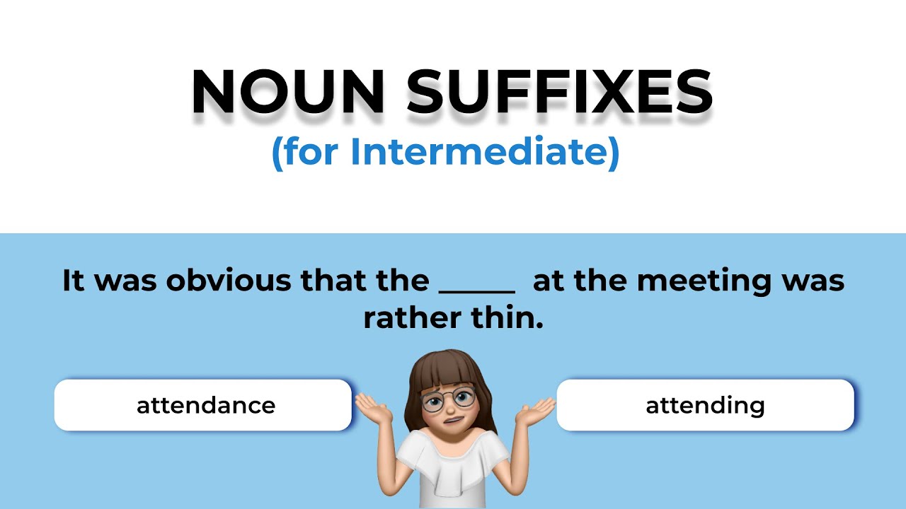 Grammar Quiz | Noun Suffixes Exercise | Intermediate Level