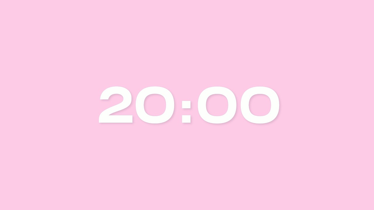 20 Minute Study Timer | Soft Pink Background | Timecraft