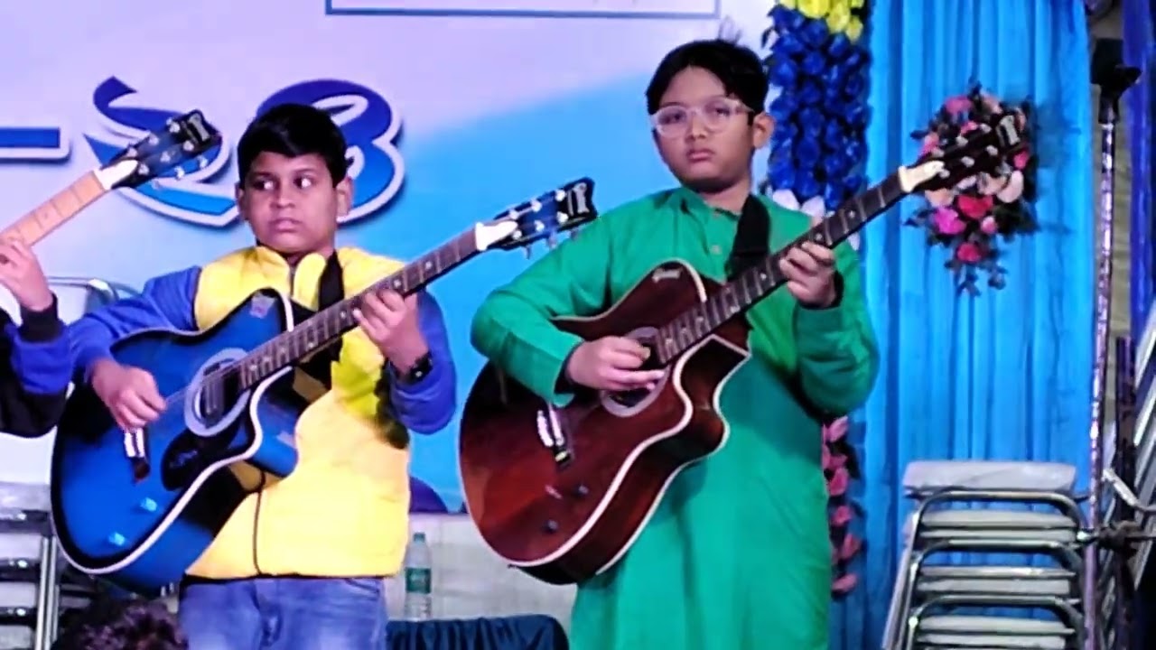 Guitar play in group - song phule phule instrumental