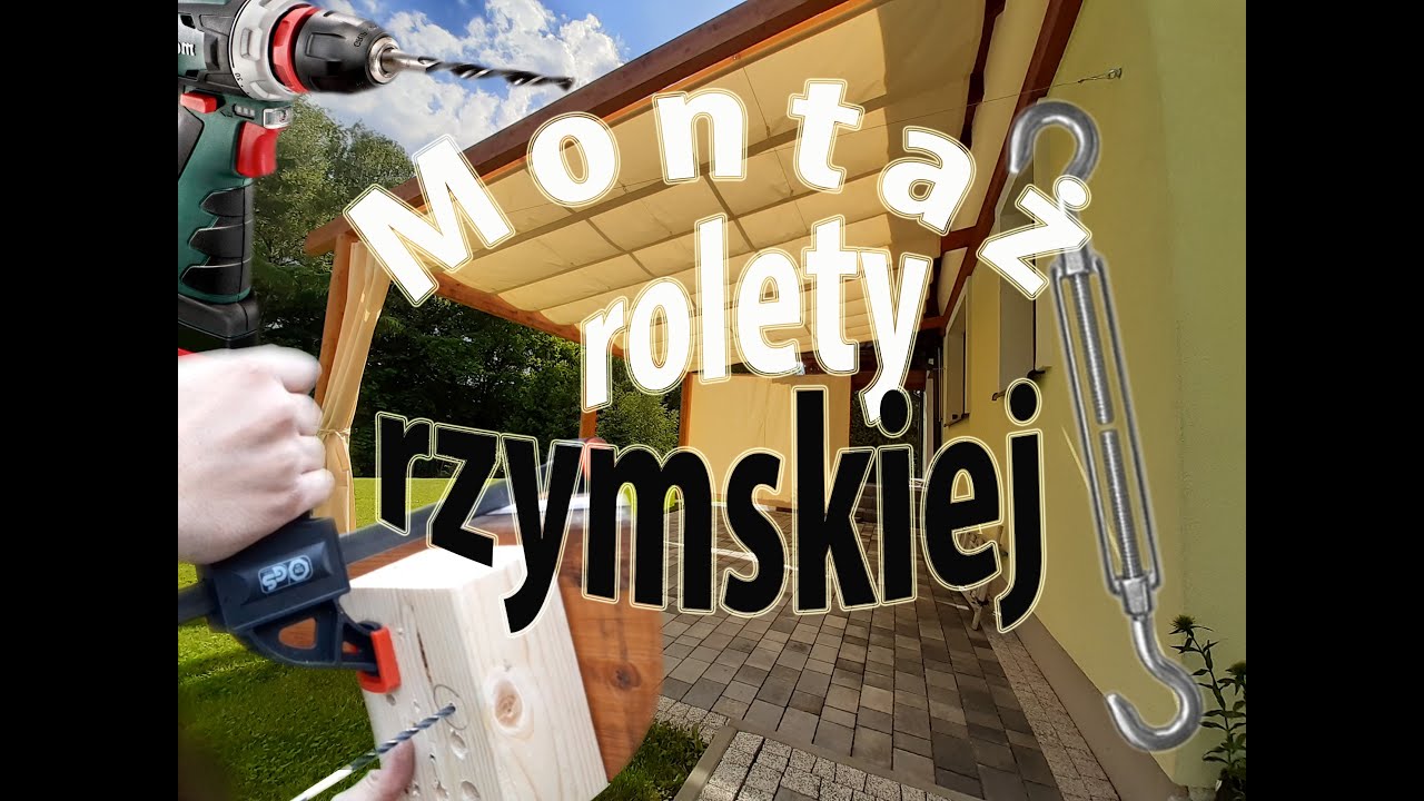 Montaż rolety rzymskiej w pergoli tarasowej od A do Z  / retractable canopy for your pergola