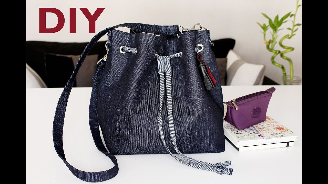 DIY coudre un Sac Seau en denim // How to DIY a Denim Bucket Bag