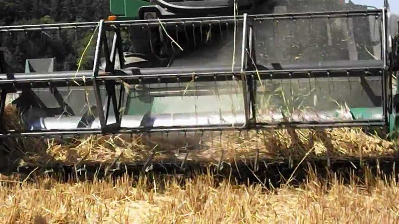 [HD] Gerste dreschen 2012 mit John Deere 1166