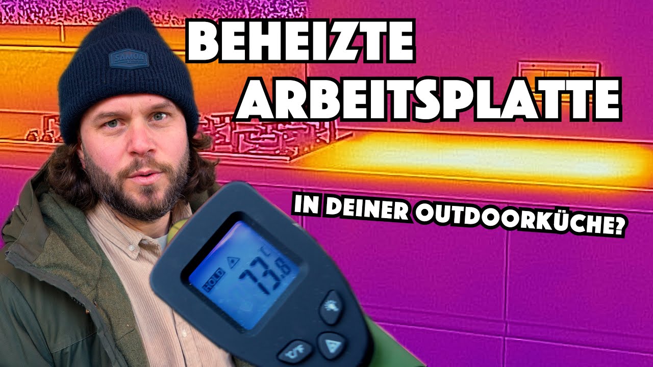 Eine Heizung in der Arbeitsplatte der Outdoorküche?