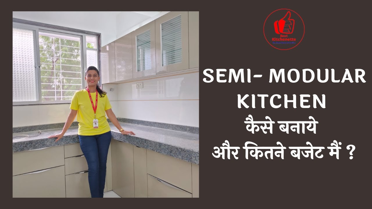 How to design Semi-Modular Kitchen in Low Budget. #modularkitchen #semimodular #kitchentrolley