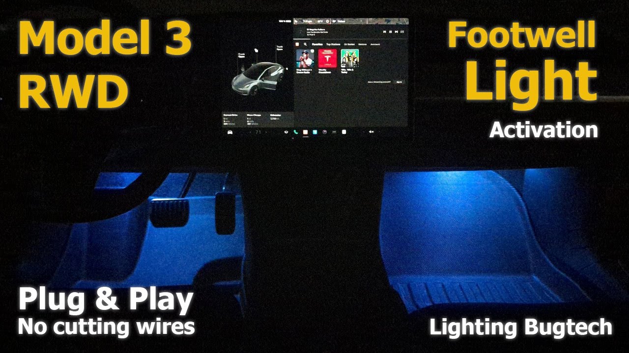 Tesla Model 3/Y RWD - Footwell lighting activation kit