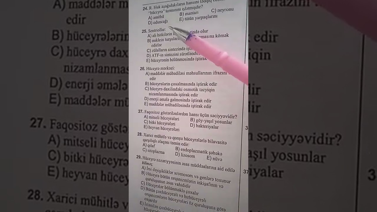 DİM test toplusu II hissə. Sitologiya 1 - 50
