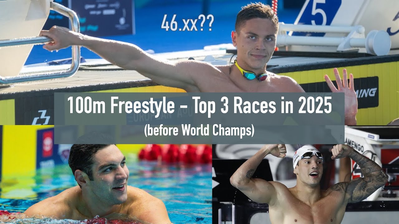 Men's 100m Freestyle - Top 3 Swims (2025)