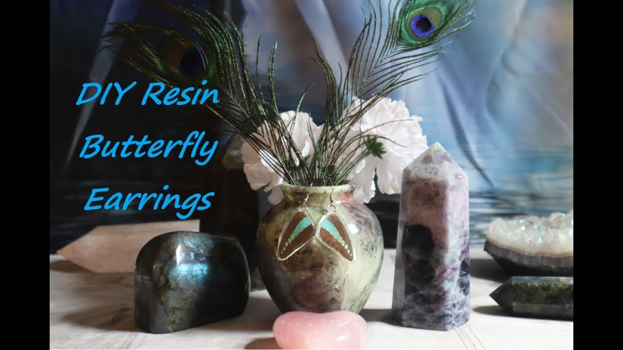 DIY Natural Butterfly Earrings; Lisa Pavelka Magic Gloss UV Resin