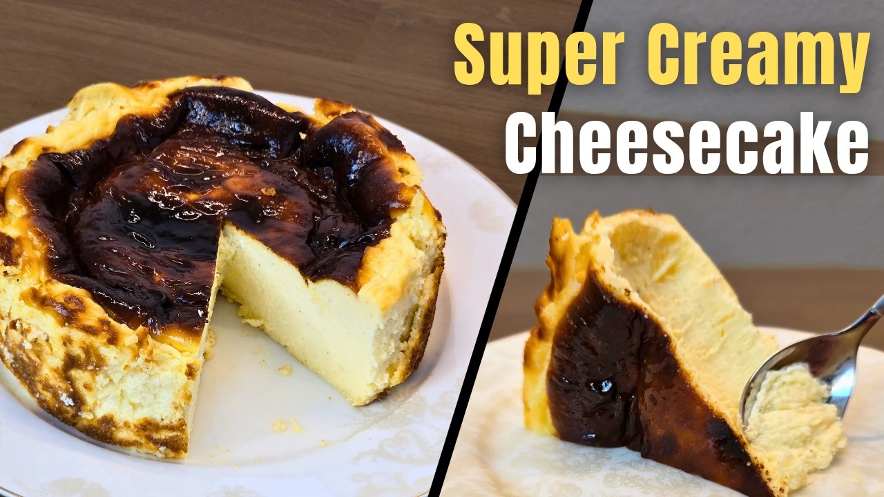 Super Creamy San Sebastian Basque Cheesecake | Easy Recipe