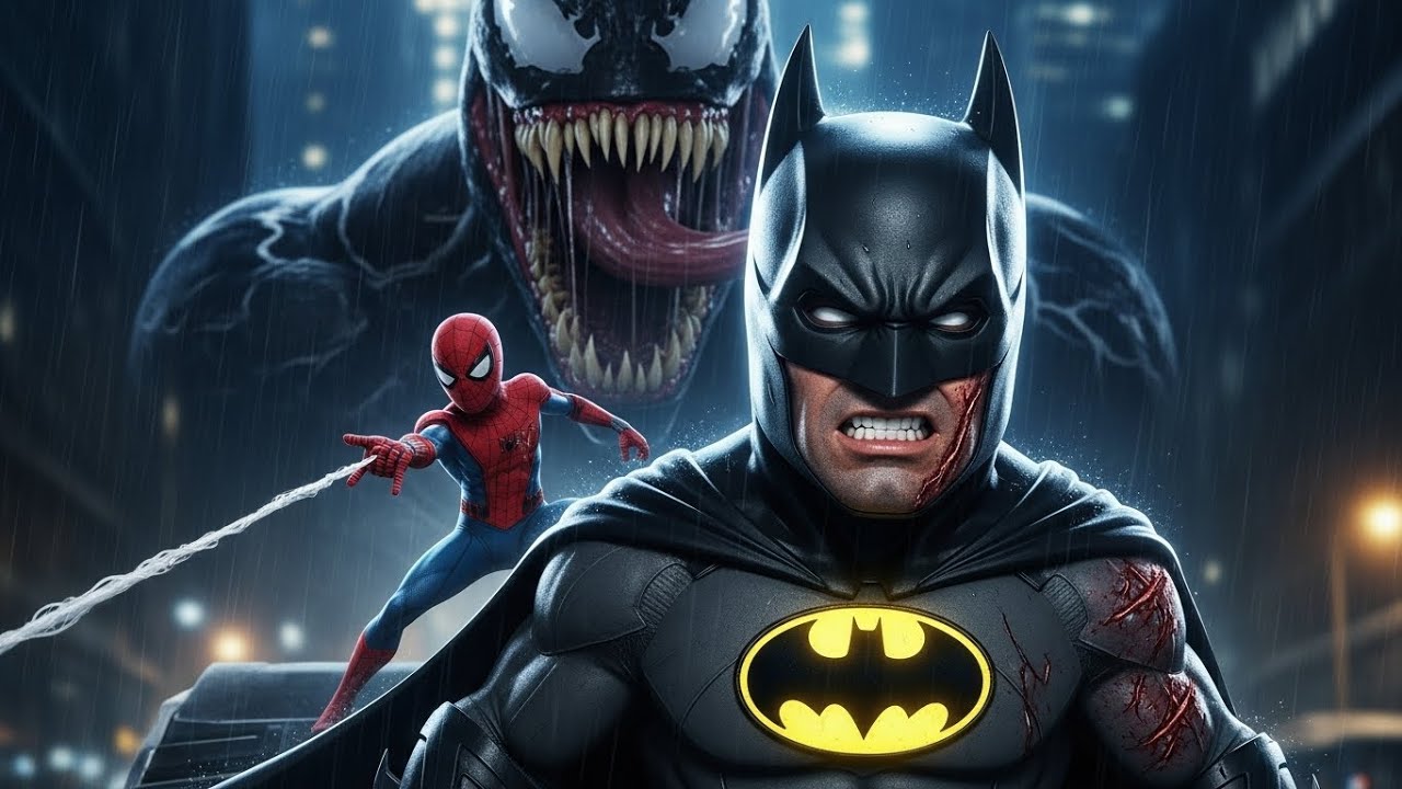 Venom Takes Over the City | Batman, Spider-Man & Their Mini Heroes Fight Back