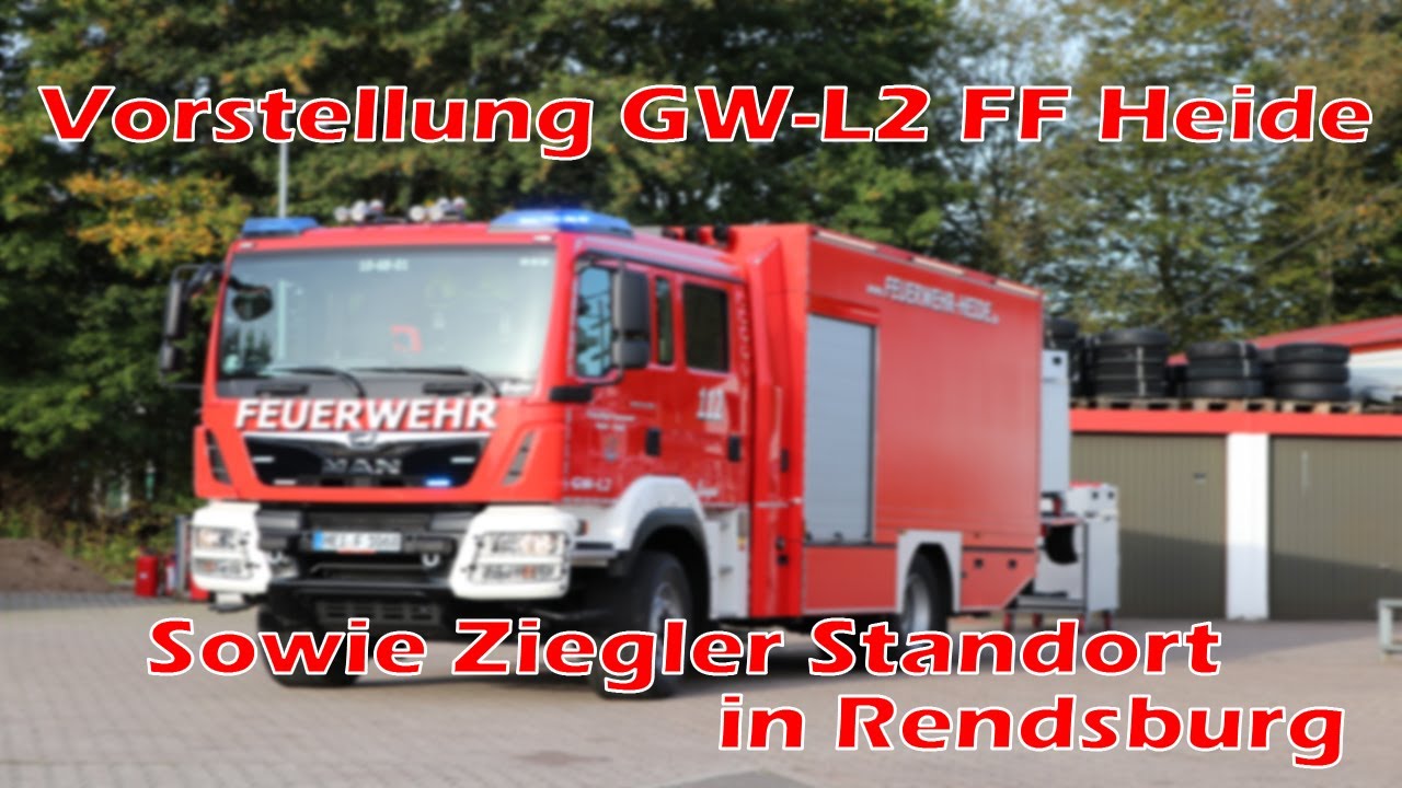 Der GW-L Der Feuerwehr Heide. Zu gast bei der Produktion der Firma  Ziegler