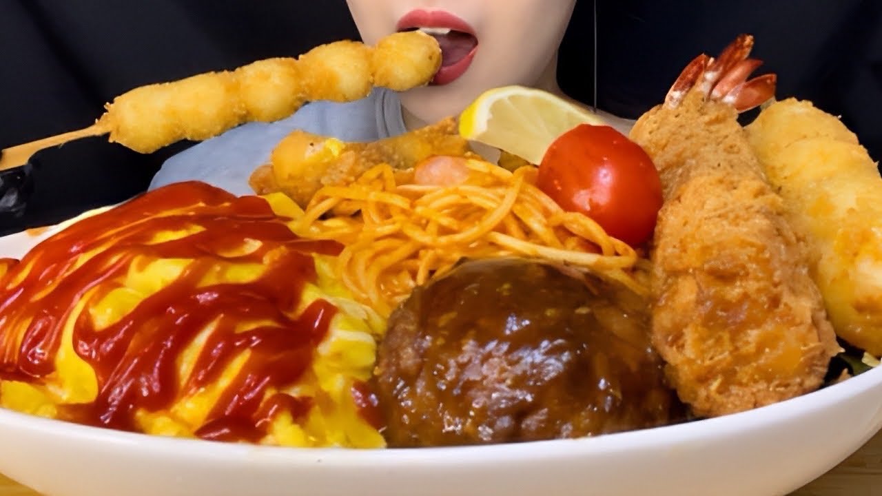 ASMR 大人のお子様ランチ 어른의 어린이 정식 を 食べる eating sounds