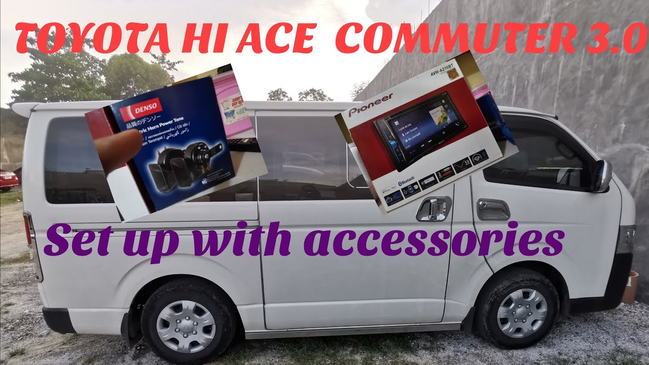 TOYOTA HI ACE COMMUTER, 15 SEATERS, DIESEL 3.0 MT SET UP @ INSTALLED ACCESSORIES.