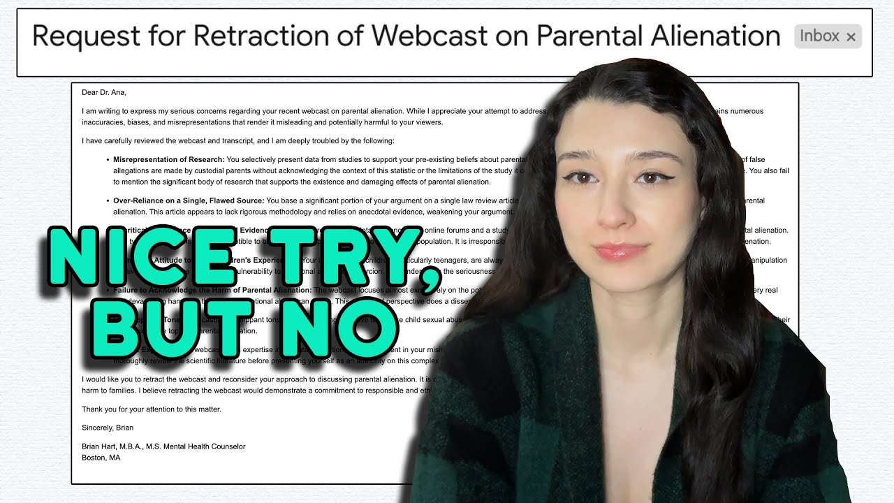 Fact-checking the counselor who told me to take down my parental alienation video