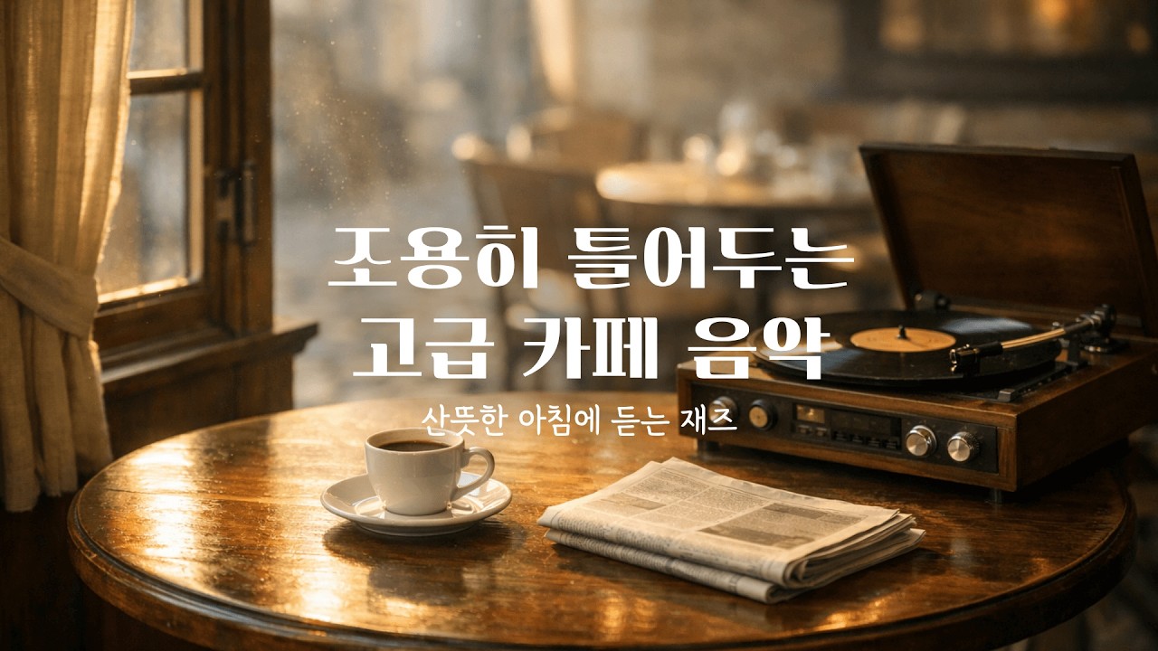 창가에 스미는 산뜻한 아침 재즈｜햇살과 커피 향이 머무는 조용한 카페 음악