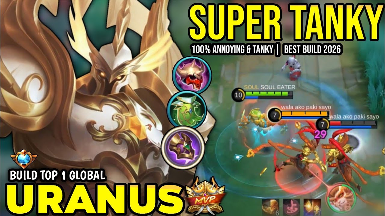 URANUS BEST BUILD 2026 | BUILD TOP 1 GLOBAL URANUS GAMEPLAY | MOBILE LEGENDS✓
