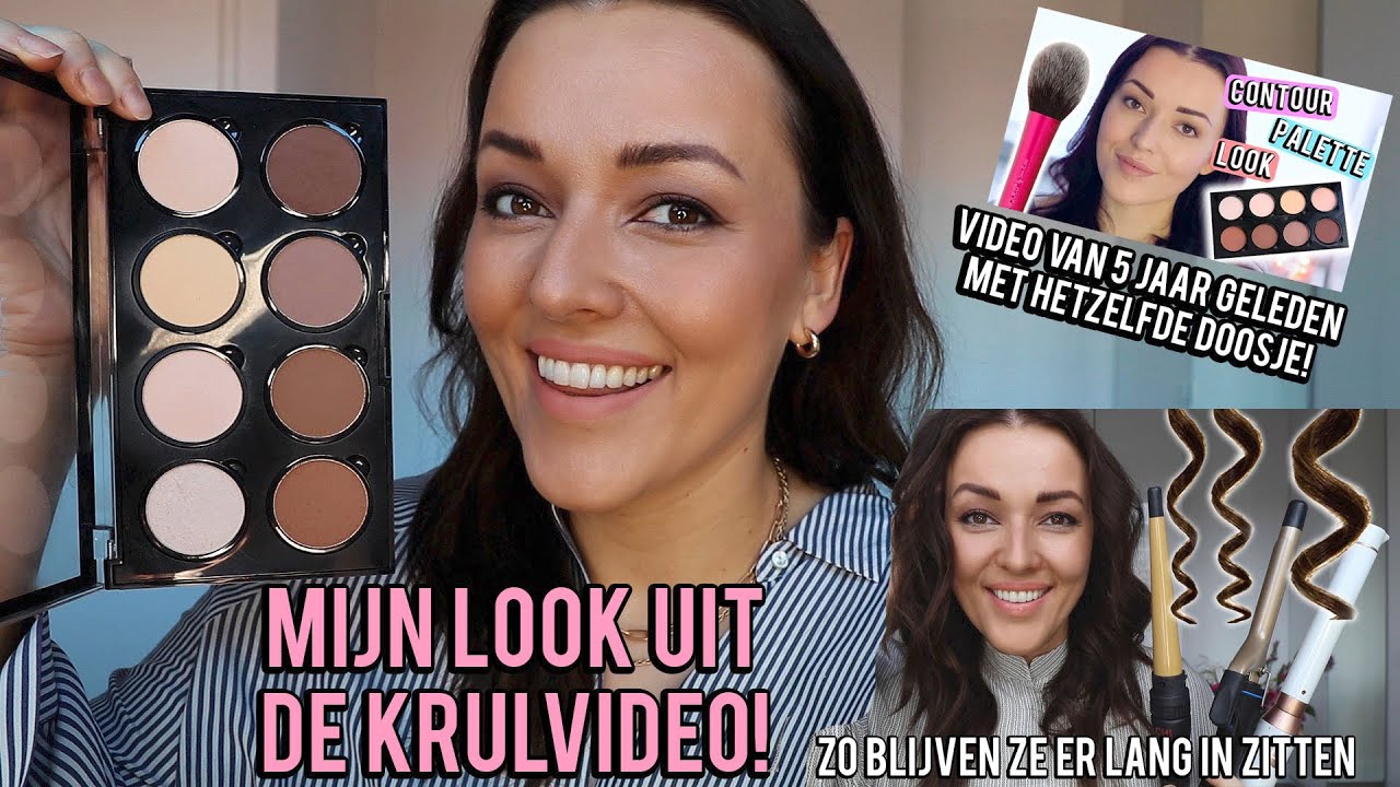 Mijn make-up look uit de krulvideo + oude video vergelijken met zelfde doosje | Beautygloss