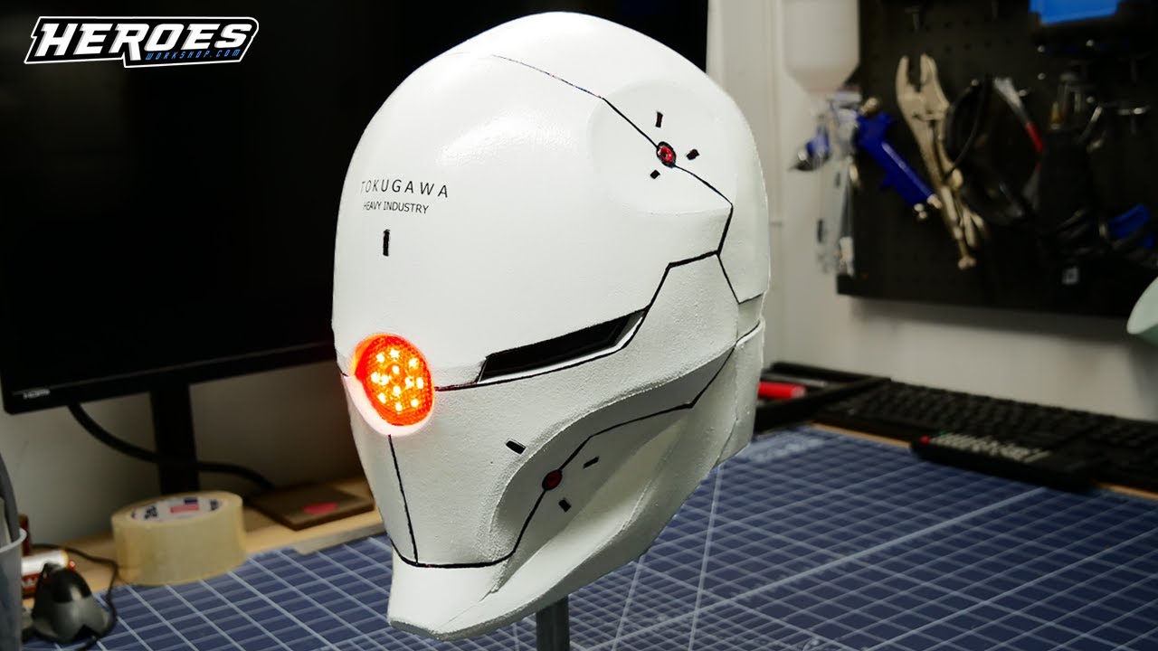 Шлем киборга-ниндзя Gray Fox - EVA Foam - Metal Gear Solid