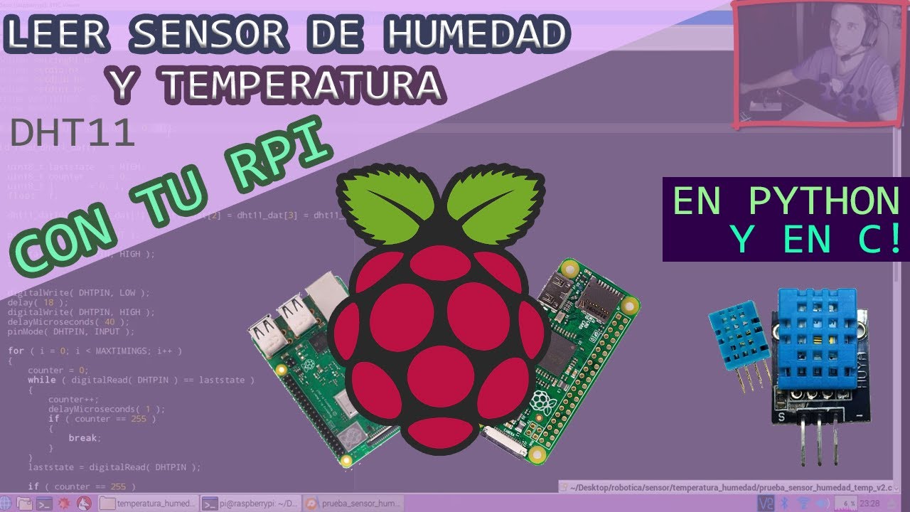 Como leer sensor DHT11 (Humedad y temperatura) con la raspberry pi (rpi)